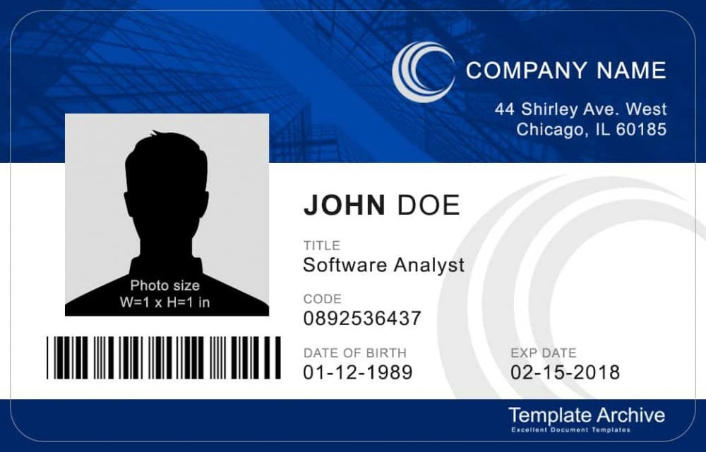 Free Id Card Templates 16 Id Badge &amp; Id Card Templates Free Template Archive