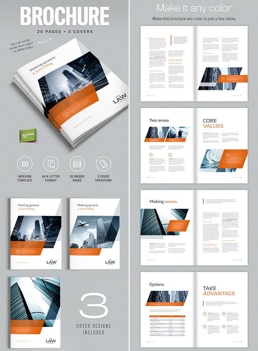 Free Indesign Flyer Templates Brochure Template for Indesign A4 and Letter