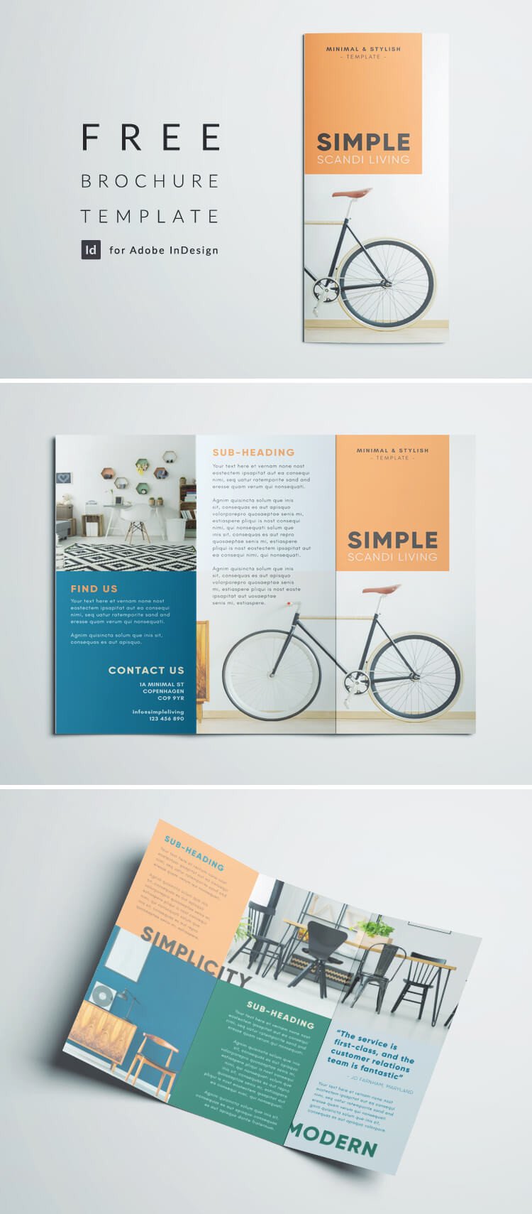 Free Indesign Flyer Templates Simple Tri Fold Brochure