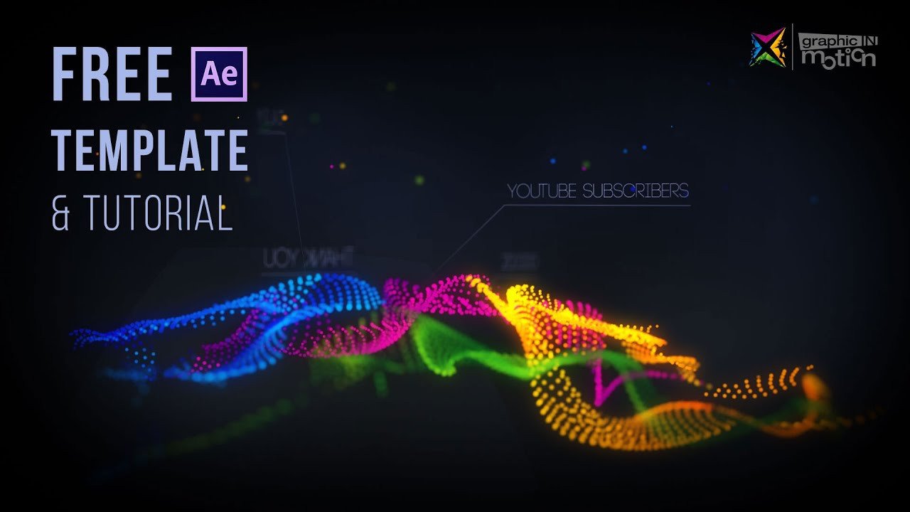 Free Intro Templates after Effects Particle Waves Intro Free after Effects Template