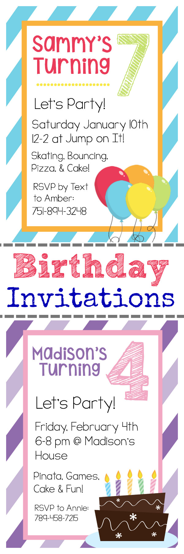 Free Invitation Template Printable Free Printable Birthday Invitation Templates