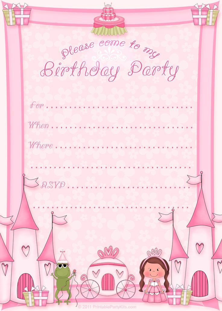 Free Invitation Template Printable Free Printable Princess Birthday Invitation Template