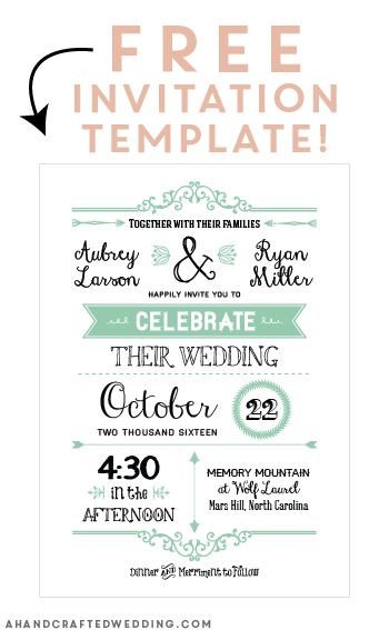 Free Invitation Template Printable Free Printable Wedding Invitation Template