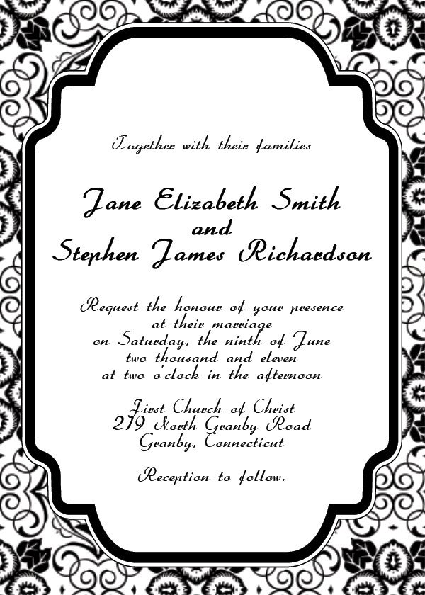 Free Invitation Template Printable Free Printable Wedding Invitation Templates