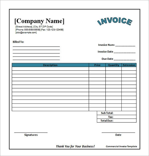 Free Invoice Template for Word 54 Blank Invoice Template Word Google Docs Google Sheets