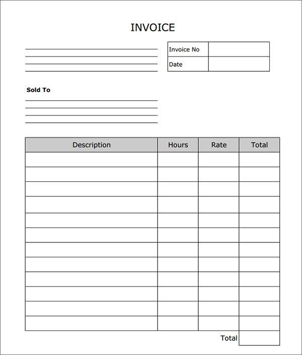 Free Invoice Template for Word Labor Invoice Template Invoice