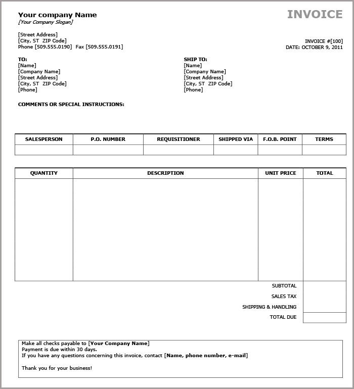 Free Invoice Template Pdf 46 Basic Invoice Templates Word Pdf Ai Psd