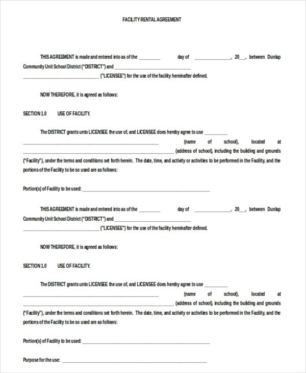 Free Lease Agreement Template Download 13 Blank Rental Agreement Templates Free Sample