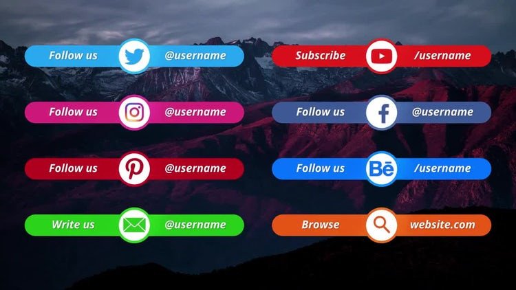 Free Lower Thirds Templates Premiere social Media Lower Thirds Premiere Pro Templates