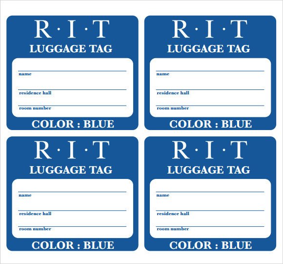 Free Luggage Tag Template Sample Luggage Tag Template 28 Free Documents In Pdf Psd