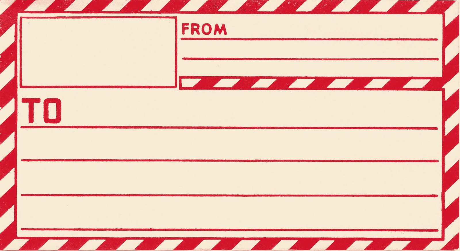 Free Mail Label Template Vintage Clip Art Old Gummed Parcel Post Label the