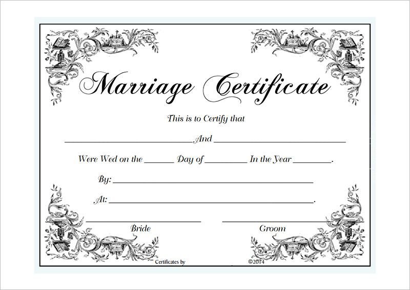 Free Marriage Certificate Template Marriage Certificate Template Microsoft Word Selimtd