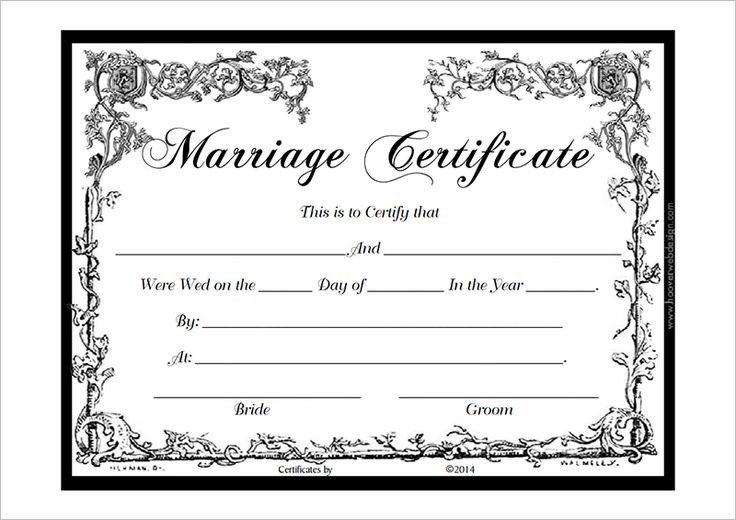 Free Marriage Certificate Template Marriage Certificate Template Pdf