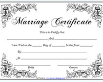 Free Marriage Certificate Template Vintage Free Printable Marriage Certificates