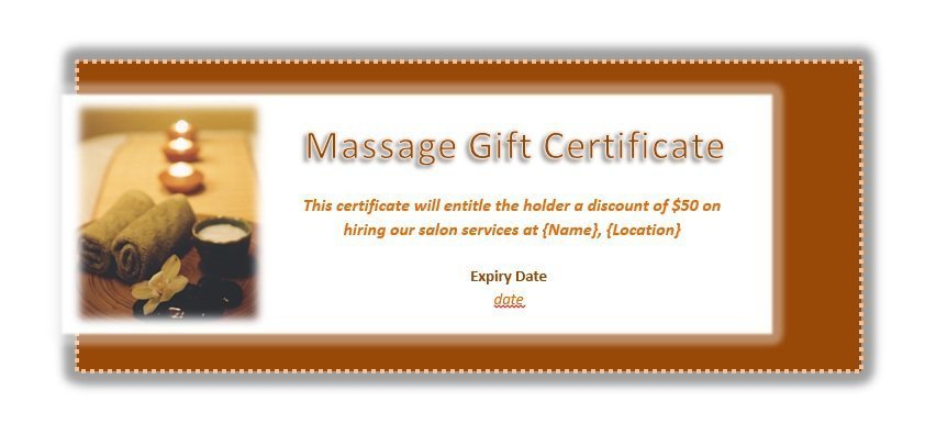 Free Massage Gift Certificate Template Free Printable Gift Certificate Templates for Massage