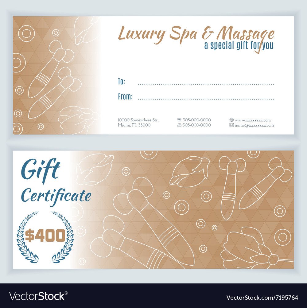 Free Massage Gift Certificate Template Gift Certificate Massage Template