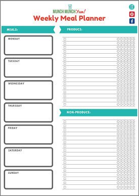 Free Meal Planner Template Super Easy Meal Planning for Beginners Free Menu