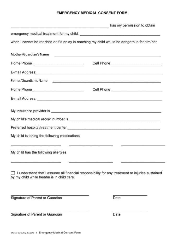 Free Medical Release form 45 Medical Consent forms Free Printable Templates