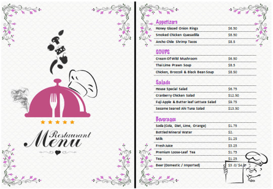 Free Menu Templates for Word 21 Free Free Restaurant Menu Templates Word Excel formats