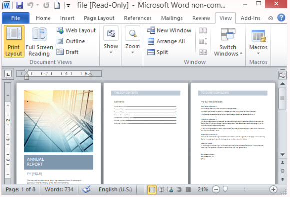 Free Microsoft Word Templates Free Annual Report Template for Word with Cover