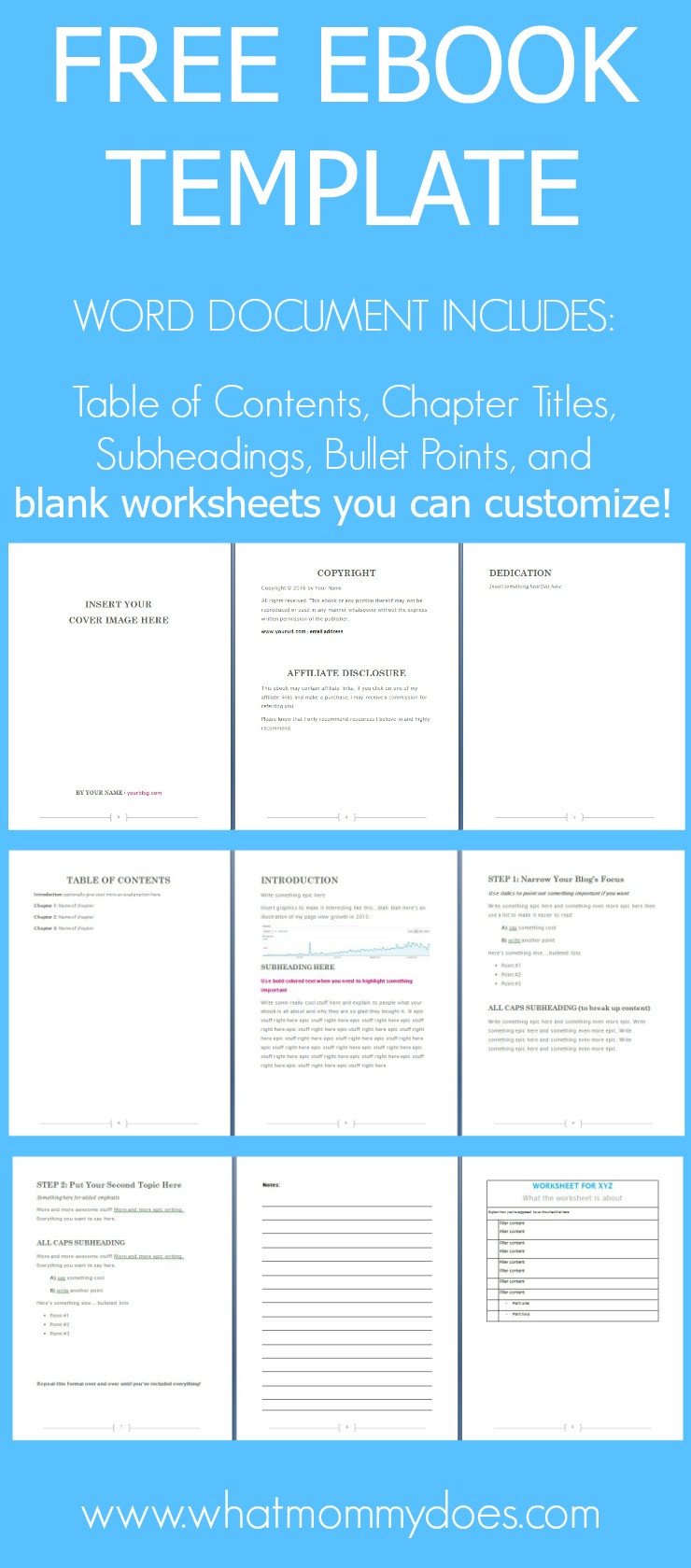 Free Microsoft Word Templates Free Ebook Template Preformatted Word Document What