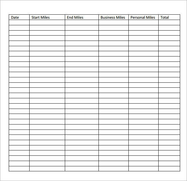 Free Mileage Log Template Mileage Log Template 13 Download Free Documents In Pdf Doc