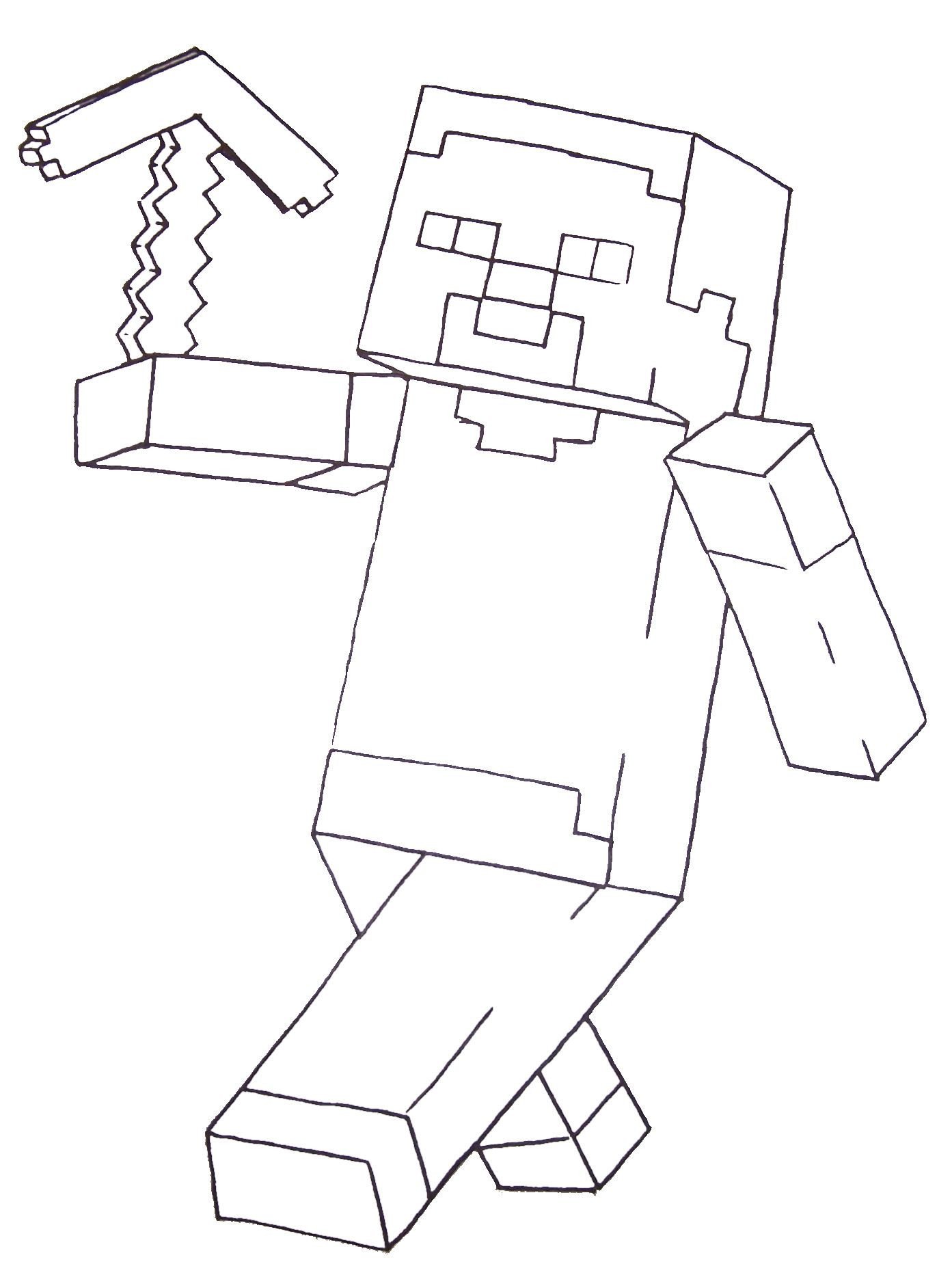 Free Minecraft Coloring Pages Minecraft Steve Coloring Pages Printable