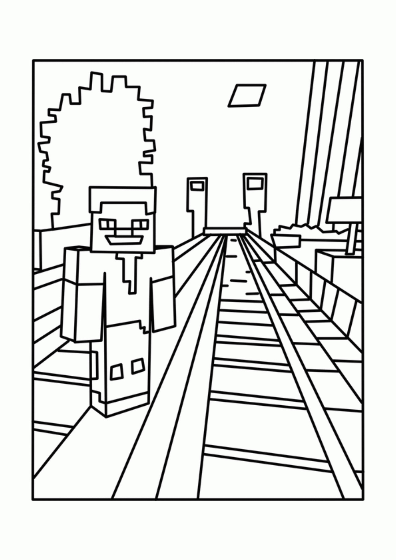 Free Minecraft Coloring Pages Printable Minecraft Coloring Pages Coloring Home