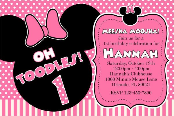 Free Minnie Mouse Invitations 20 Minnie Mouse Birthday Invitation Templates Psd Ai