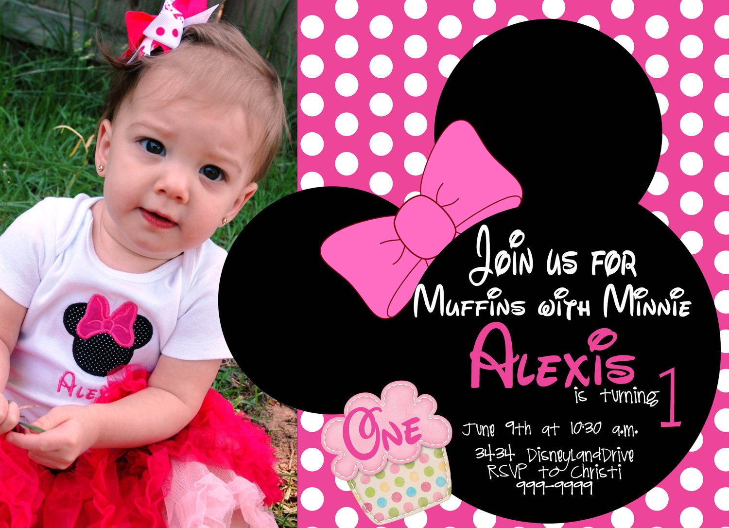 Free Minnie Mouse Invitations Free Minnie Mouse First Birthday Invitations Printable