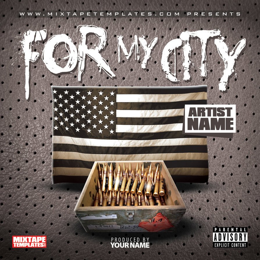Free Mixtape Cover Templates for My City Mixtape Cover Template by