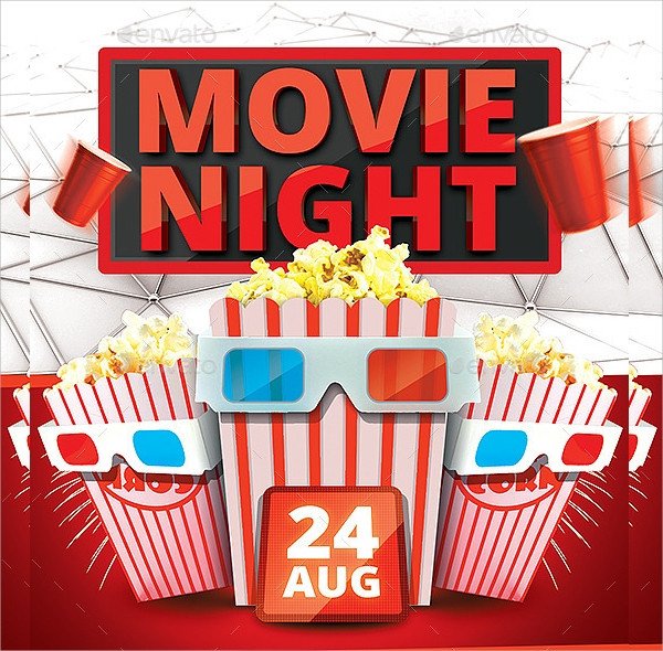 Free Movie Night Flyer Template Movie Night Flyer Template 17 Download In Vector Eps