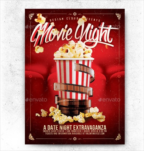 Free Movie Night Flyer Template Movie Night Flyer Template 17 Download In Vector Eps