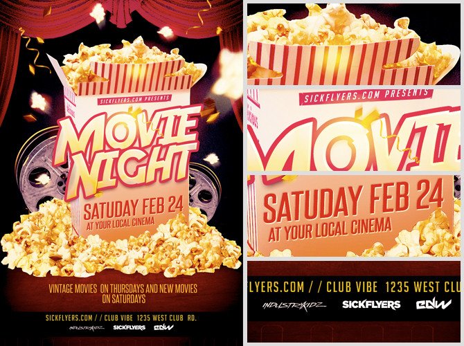 Free Movie Night Flyer Template Movie Night Flyer Template Flyerheroes