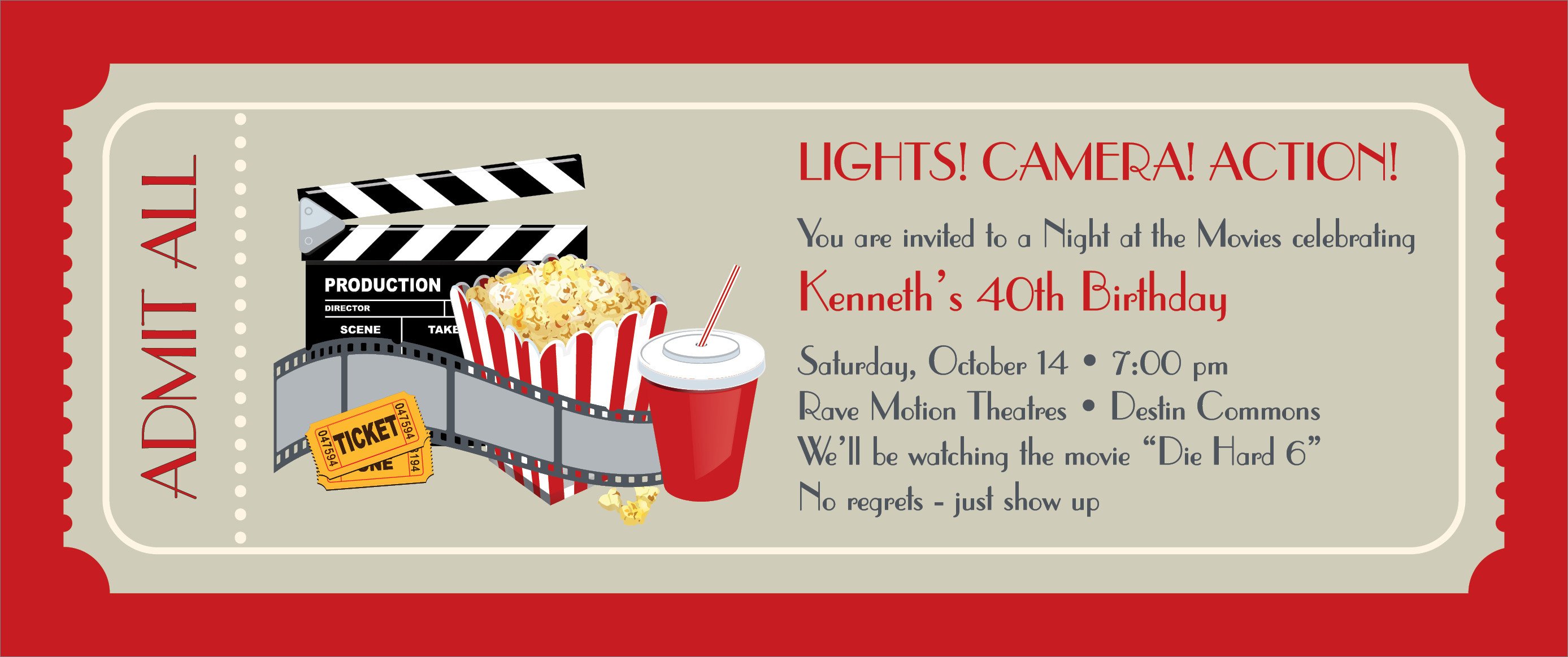 Free Movie Ticket Template Movie Ticket Template