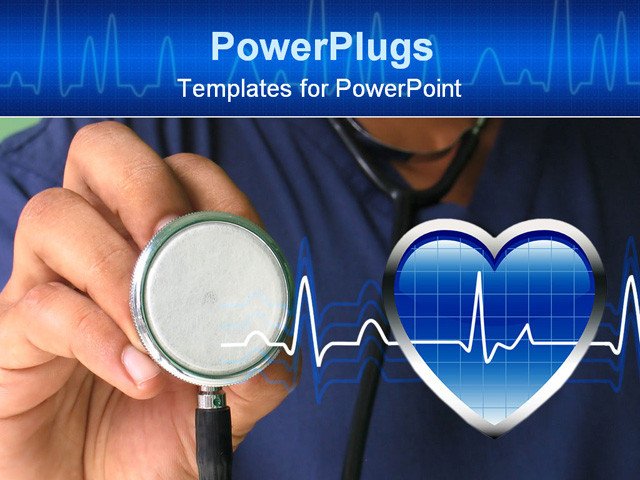 Free Nursing Powerpoint Templates Male Nurse Holding Stethoscope Powerpoint Template