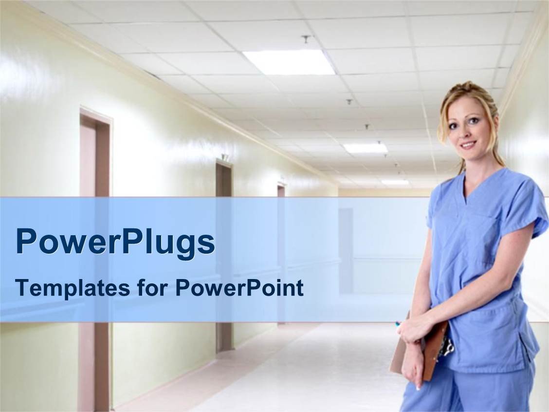Free Nursing Powerpoint Templates Powerpoint Template A Nurse Standing In A Hospital