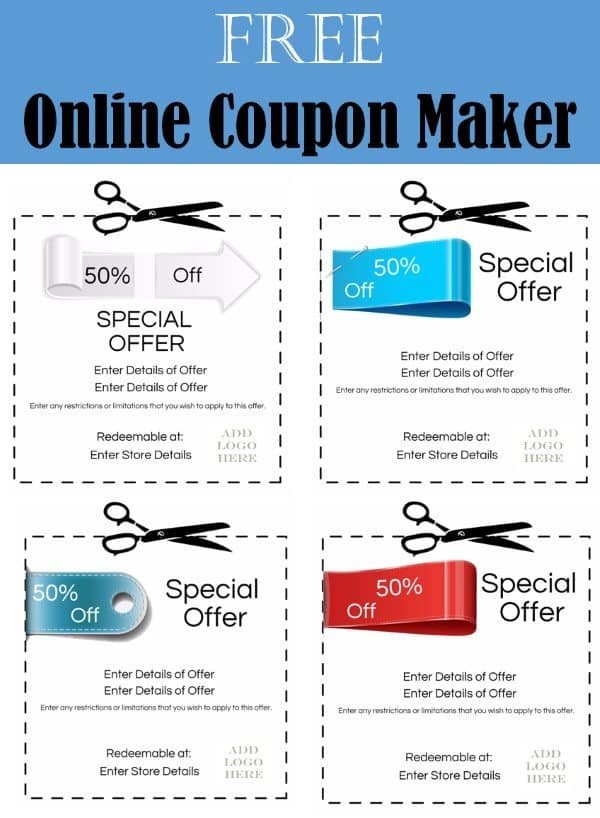Free Online Coupon Maker Template Coupon Maker