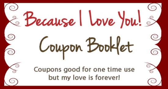 Free Online Coupon Maker Template Create Your Own Valentines Coupon Booklet for Free