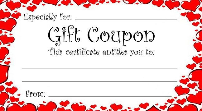 Free Online Coupon Maker Template Heart theme T Coupon for Valentine S Day or Any Time
