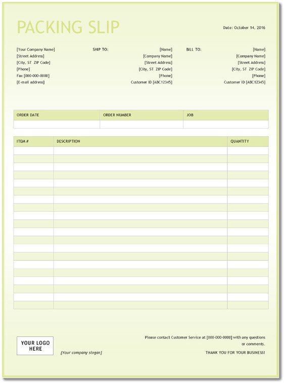 Free Packing Slip Template 8 Free Packing Slip Templates – Download Free Examples