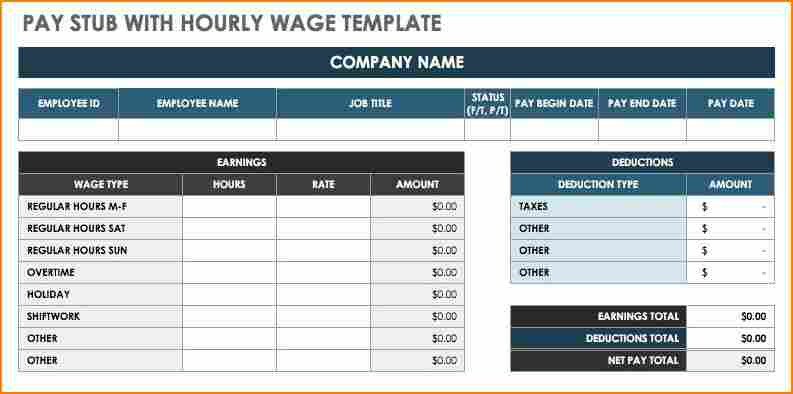 Free Pay Stub Template Excel 8 Free Paystub Template Excel