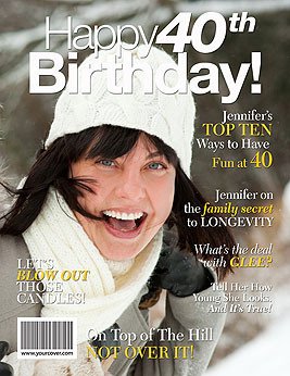 Free Personalized Magazine Covers Templates 40th Birthday