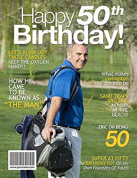 Free Personalized Magazine Covers Templates 50th Birthday
