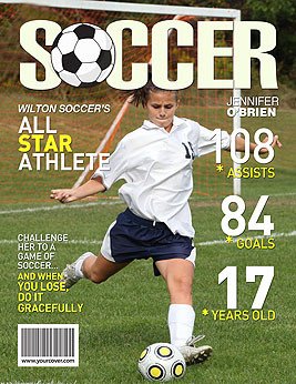 Free Personalized Magazine Covers Templates soccer