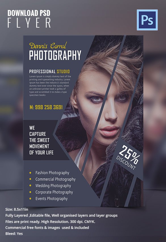 Free Photography Flyer Templates Graphy Flyer Template 31 Free Psd format Download