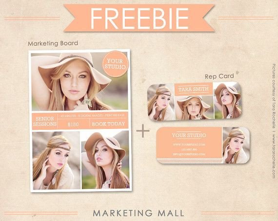 Free Photography Marketing Templates Free Senior Rep Card Template and Marketing Board