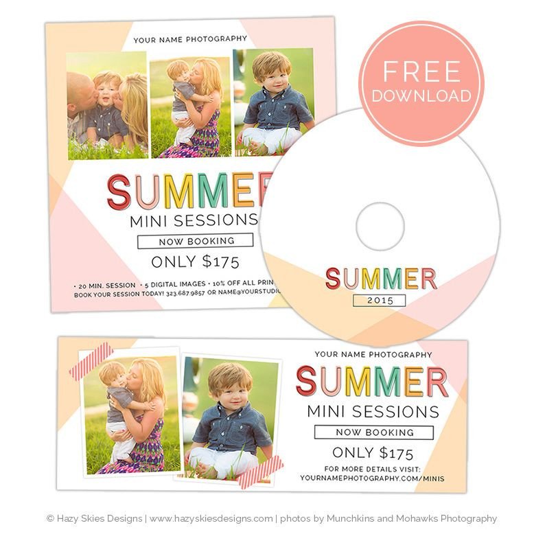 Free Photography Marketing Templates Free Summer Mini Session Template for Shop
