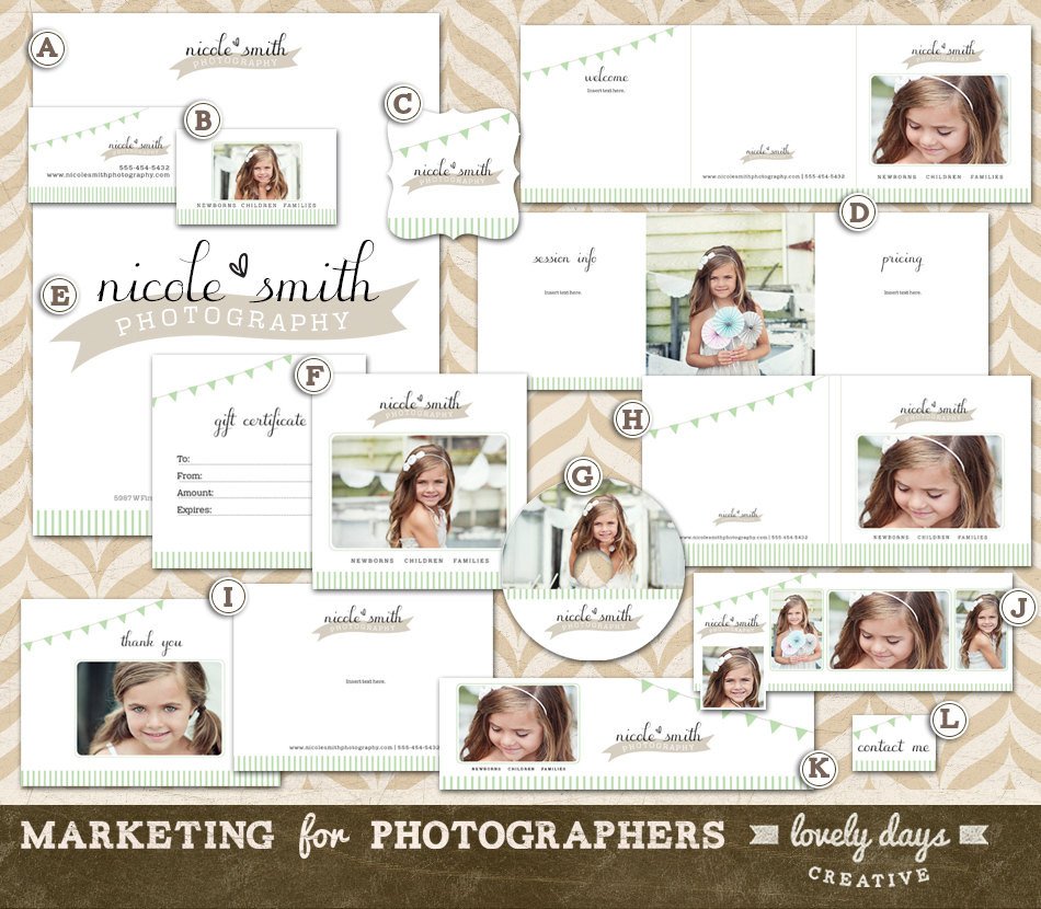 Free Photography Marketing Templates Graphy Marketing Templates Branding Set for Photographers