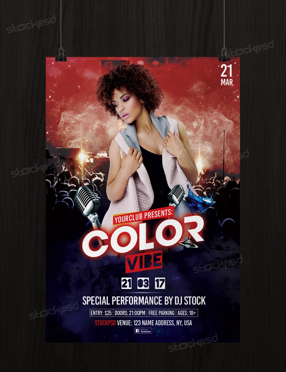 Free Photoshop Flyer Templates Free Color Vibe – Psd Party Free Flyer Template Shop